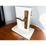 Trim Mat Antik Sarı Aynalı Yale Çelik Kapı Kolu Sol Elle Açılır Tek Taraf (Kilit Hariçtir) - 1
