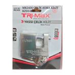 Trimax Asma Cam Kapı Kilidi -Yassı Tip -Çelik Kilit -60mm -TRİMAX