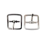 Trimming Shop-Giyim, Deri sapanlar, çekin Fit Kayışlar, Çanta, Ayakkabı, ceket, Gümüş, 2adet için Kırpma Mağaza 25mm Metal Kemer Toka Nikel Kaplama Yedek Çakma toka