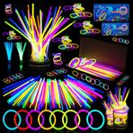 Trimming Shop-Mağaza Glow Parti Malzemeleri, Doğum, Düğün Favors, Karışık Renkli Işık Stick, 200pcs Bilezikler Bilek Bandı Neon Kolye Sticks Kırpma