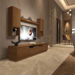 Trio 5das Mdf Tv Ünitesi Tv Sehpası - Naturel Ceviz