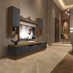 Trio 5das Mdf Tv Ünitesi Tv Sehpası - Pera - Antrasit