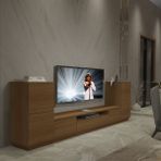 Trio ON2S Mdf Tv Ünitesi Tv Sehpası - Naturel Ceviz