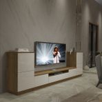Trio ON2S Mdf Tv Ünitesi Tv Sehpası - Pera - Beyaz