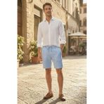 trio resort store erkek keten şort (açık mavi, 38)