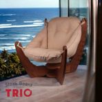 Trio Steak Board Relax Koltuk Tekli Iroko - Ceviz - Krem