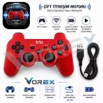 Trio Tr-903 Ps3 Uyumlu Kablosuz Oyun Kolu Çift Titreşim Wireless Controller Usb Şarjlı