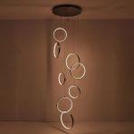 Triolux TRA30031 Eco Ø50 cm LED Avize Sarkıt Luxcırcle - Işık Rengi 4000K Doğal Beyaz - Antrasit