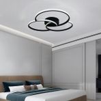 Triolux TRA30033 Eco Ø60 cm LED Avize Plafonyer Üçbağ - Işık Rengi 3000K Sıcak Beyaz - Siyah