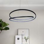 Triolux TRA30035 Eco Ø60 cm LED Avize Sarkıt Çiftsalto - Işık Rengi 3000K Sıcak Beyaz - Siyah