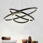 Triolux TRA30043 Eco Ø80 cm LED Avize Sarkıt 3cırkel - Işık Rengi 4000K Doğal Beyaz - Siyah