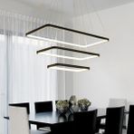 Triolux TRA30067 Eco 80*50 cm LED Avize Sarkıt Ovalköşe Üç4gen - Işık Rengi 4000K Doğal Beyaz - Antrasit