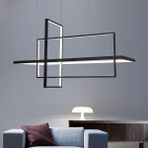 Triolux TRA30072 Eco 80*50 cm LED Avize Sarkıt Luxkare - Işık Rengi 3000K Sıcak Beyaz - Siyah