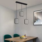 Triolux TRA30601 Eco 3x(30*30 Cm) LED Avize Sarkıt Üçkare - Işık Rengi 4000K Doğal Beyaz - Siyah