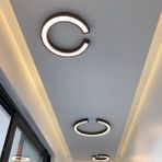 Triolux TRA31032 Eco Ø60 cm LED Avize Plafonyer C Vıer - Işık Rengi 4000K Doğal Beyaz - Antrasit