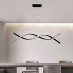 Triolux TRA32032 Eco 100 cm LED Avize Sarkıt Double Auger - Işık Rengi 3000K Sıcak Beyaz - Siyah