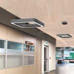 Triolux TRA54063 Eco 60*60 cm LED Avize Sarkıt Kare Zeven - Işık Rengi 4000K Doğal Beyaz - Antrasit