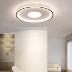 Triolux TRA54104Y Eco Ø40 cm LED Avize Plafonyer Basıs - Işık Rengi 6500K Soğuk Beyaz - Siyah