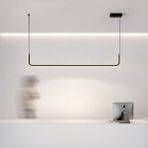 Triolux TRA80014 Eco 100 cm LED Avize Sarkıt U Rod - Işık Rengi 6500K Soğuk Beyaz - Siyah