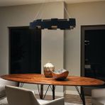 Triolux TRA83010 Eco 83X35 cm LED Avize Sarkıt Kale - Işık Rengi 3000K Sıcak Beyaz - Siyah