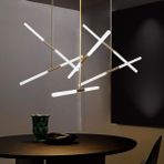 Triolux TRA83031 Eco 6*70 cm LED Avize Sarkıt Fly - Işık Rengi 3000K Sıcak Beyaz - Siyah