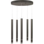 Triolux TRA83055Y Eco 5*ø40 mm LED Avize Sarkıt Tray Grandetubo2 - Işık Rengi 3000K Sıcak Beyaz - Antrasit