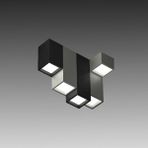 Triolux TRA84002B Eco 40*20 cm LED Avize Plafonyer Lux Cube - Işık Rengi 4000K Doğal Beyaz - Antrasit