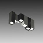 Triolux TRA84002C Eco 70*20 cm LED Avize Plafonyer Lux Cube - Işık Rengi 3000K Sıcak Beyaz - Siyah