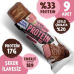 TrioMove Çikolata Kaplamalı Protein Bar - Çilekli ve Sütlü Çikolatalı, %33 Protein, 50 G x 9 Adet - 1 Adet