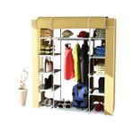 Trioport Çelik Profilli Çift Yandan Raflı Bez Dolap - Bej