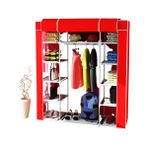 Trioport Çift Yandan Raflı Bez Dolap - Kırmızı