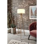 Tripod Lambader 3 Ayaklı – Modern Dekoratif Ayaklı Lamba, E27 Duy Uyumlu, MDF Ahşap Ayaklı Salon ve Yatak Odası Aydınlatma (Kahverengi, 120 cm)