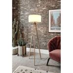 Tripod Lambader 3 Ayaklı – Modern Dekoratif Ayaklı Lamba, E27 Duy Uyumlu, MDF Ahşap Ayaklı Salon ve Yatak Odası Aydınlatma (Kahverengi, 120 cm)