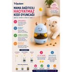 TRİPULAM Mama Dağıtıcılı Hacıyatmaz Kedi Oyuncağı – 360° Sallanan Ödül Mama Hazneli Oyuncak