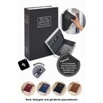 TRİPULAM XL 24 cm Büyük Boy Kitap Görünümlü Şifreli Kasa – Anahtarlı Metal Gizli Değerli Eşya Saklama Kutusu