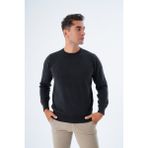 Trist Star Erkek Antrasit %100 Pamuk Bisiklet Yaka Triko Kazak TRIST-1101 - XL