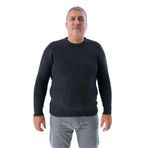 TRİST STAR Erkek Büyük Beden Selanik Örgü Triko Kazak TRIST-2116, Antrasit - 3XL