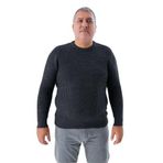 TRİST STAR Erkek Büyük Beden Selanik Örgü Triko Kazak TRIST-2116, Antrasit - 4XL