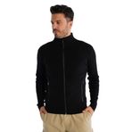 TRİST STAR Erkek Dik Yaka Hırka Trist-1200, Siyah - 2XL