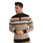 TRİST STAR Erkek Dik Yaka Triko Kazak Trist-5323, Vizon - XL