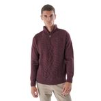 TRİST STAR Erkek Dik Yaka Triko Kazak TRIST-5325, Bordo - M