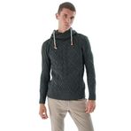 TRİST STAR Erkek Saç Örgülü Yün Triko Kazak TRIST-5342, Haki - 2XL