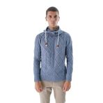 TRİST STAR Erkek Saç Örgülü Yün Triko Kazak TRIST-5342, Havacı - XL