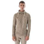 TRİST STAR Erkek Saç Örgülü Yün Triko Kazak TRIST-5342, Vizon - 2XL