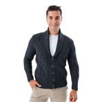 TRİST STAR Erkek Şal Yaka Triko Örme Hırka TRIST-5341, Antrasit - 2XL