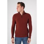 Trist Star Erkek Taba %100 Pamuk Fermuarlı Dik Yaka Triko Kazak TRIST-1191 - XL