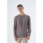 Trist Star Erkek Vizon Bisiklet Yaka Baklava Desenli Linx %100 Pamuk Triko Kazak TRIST-1202 - 2XL