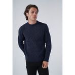 Trist Star Erkek Yürütme Saç Sepet Örgü Bisiklet Yaka Triko Yün Kazak TRIST-5309 - 2XL - Lacivert