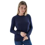TRİST STAR Kadın Bisiklet Yaka Triko Kazak Trist-6101, Lacivert - L