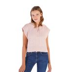 TRİST STAR Kadın Kapüşonlu Oversize Yün Triko Süveter TRIST-6131, Pudra - M